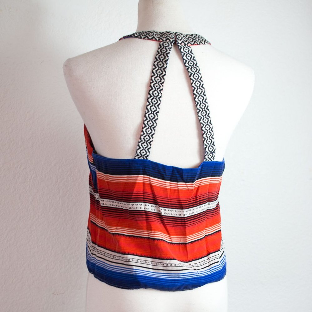Parker Designer Silk Crop Top Racerback Size Small